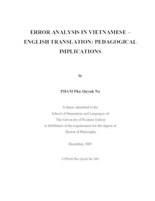 dissertation translate to vietnamese
